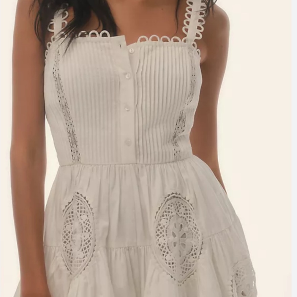 Anthropologie Adrianna Forever That Girl White Eyelet Romper